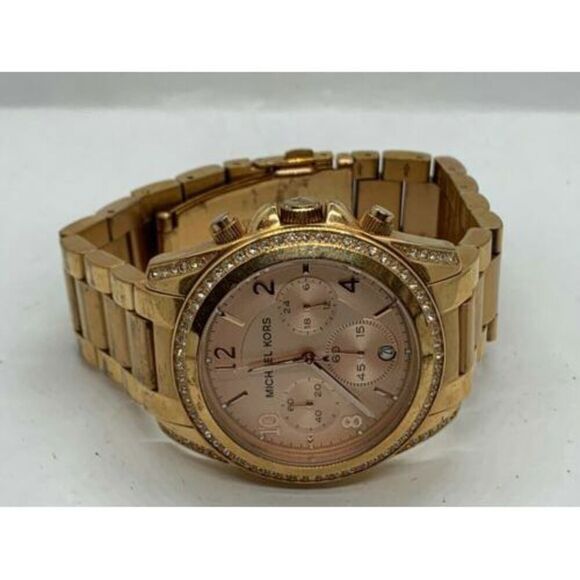 Michael Kors MK5263 Women's Watch Rose Gold 39mm Case Quartz Analog Mineral D517 - Picture 5 of 9